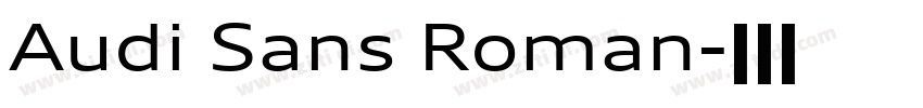 Audi Sans Roman字体转换